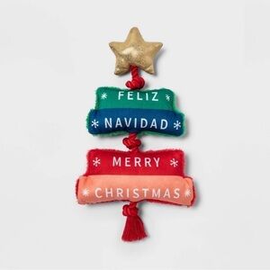 Plush Rope Tree Dog Toy - Wondershop Feliz Navidad - NEW WITH TAGS